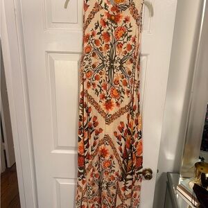 FARM Rio Floral Maxi Dress - Orange and Cream